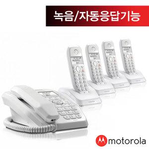 모토로라 자동응답 유무선 전화기 SC250A+증설 3대 화이트