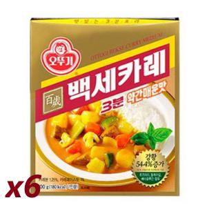 오뚜기 3분백세카레 약간매운맛200g x 6개