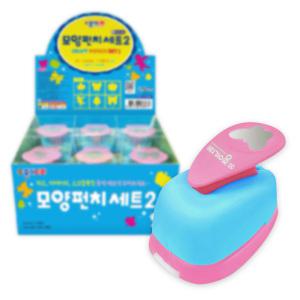 종이나라 모양 펀치 6종 세트(대)-2 펀칭기 종이 카드 다꾸 꾸미기 타공 2.6cm 다이어리 스크랩북