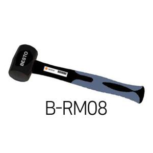 베스토 고무 망치 B-RM08 TPR핸들 다용도 저소음 햄머 흑색 헤드 75mm