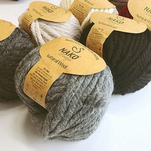 [하프클럽/한올스](10+1이벤트중) 나코 내츄럴 울 뜨개실 조끼 목도리 Nako Natural wool