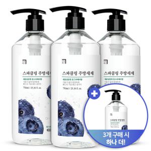 [3개 구매 시 1개 더] 살림백서 스파클링 주방세제 750ml x 1개 툰드라베리향 설거지 대용량