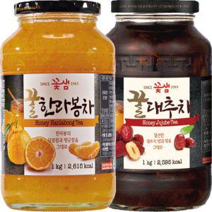 꽃샘 꿀한라봉차S 1kg + 꿀대추차 한라봉차 유자차 대추차 유자청