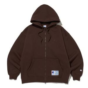 [챔피온](ASIA공용)CKTS4F713 Super Fleece 풀집업 후디 (다크브라운)