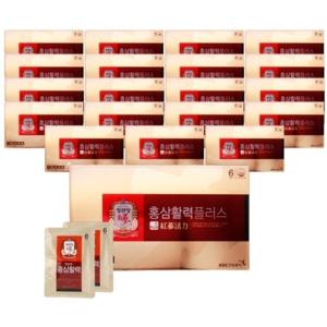 홍삼활력 플러스 40ml 30포 20개 정관장 면역력증진 피로개선 기억력개선