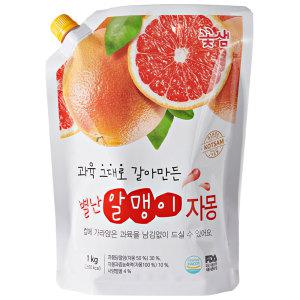 꽃샘 별난 알맹이 자몽 1kg x 1개 / 차음료 액상 과일청