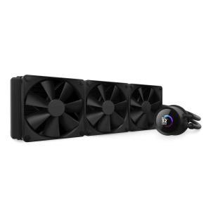 NZXT 360mm AIO CPU 액체 쿨러 맞춤형 LCD 디스플레이 고성능 펌프 팬 3개 블랙 293003