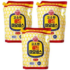 오뚜기 고소한 골드 마요네즈 리필 3.2kg 3개