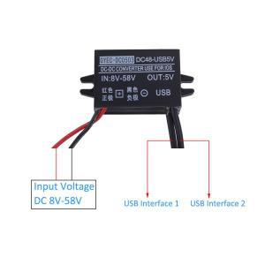 스텝 다운 전원 모듈 방수 듀얼 USB 커넥터 벅 컨버터 안정기 DC-DC 8V-58V