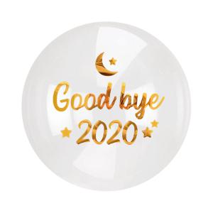 Goodbye2020스티커(필기체_골드) 연말 파티 버블풍선