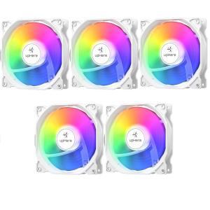 UpHere 120mm RGB 케이스 팬 저소음 에디션 높은 공기 흐름 조절 가능한 색상 LED PC CPU 쿨러 라디에이터