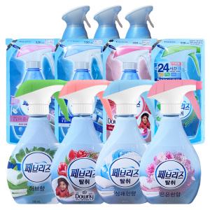 페브리즈 섬유탈취제 용기 370ml 리필 320ml 모음 / 다우니 상쾌한 은은한 허브향