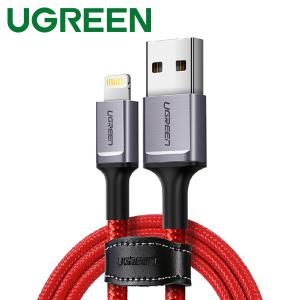 yYbRR Ugreen U-80635 8핀 라이트닝 패브릭 케이블 1m (레드) 유그린 모바일 스마트폰 노트북 연결