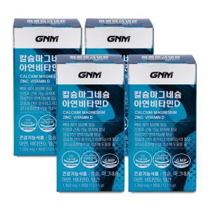 GNM자연의품격 칼슘 마그네슘 아연 비타민D 1350mg x 90정 4박스 I