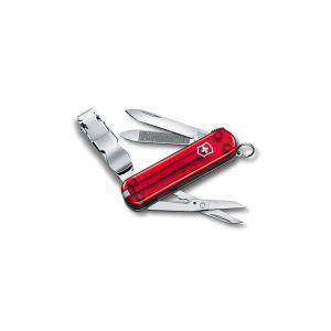 VICTORINOX (빅토리 녹스) 네일 클립 580 반투명 레드 손톱깎이 손톱깎이 손톱 청소 포함 손톱줄 탑재 8기