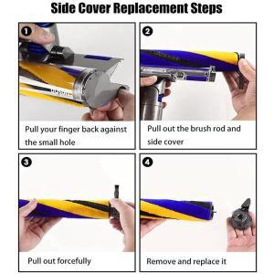 다이슨 호환 디지털 슬림용 롤러 브러시 바 엔드 캡 커버, V8 슬림, V12 V15 감지 슬림 진공 청소기 교체