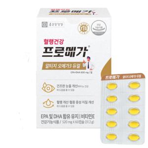 종근당건강 프로메가 알티지 오메가3 듀얼 520mg 60캡슐 .1박스