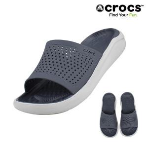 크록스 CROCS 당일발송 라이트라이드 슬라이드 205183-4EA 스톰