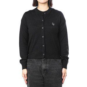 [메종키츠네] 24FW (MW00508KT1036 BLACK) 여성 볼드 폭스 헤드 가디건