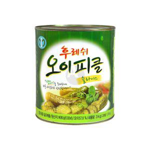 일미 오이피클 슬라이스 3Kg 대용량 음식점 식당용 업소용피클 오이피클통조림 벌크 절임식품 (반품불가)