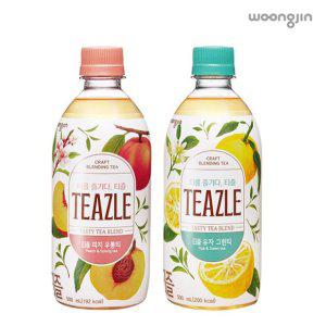 웅진 티즐 피치 우롱티 유자 그린티 500ml x 20페트