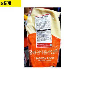 식자재 식재료 도매 태원 파인애플 드레싱 2Kg x5개 (반품불가)