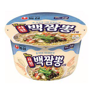 사천짜파게티 K42524 농심 사천 백짬뽕 건면 75gx16컵