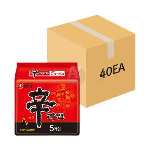 농심 신라면 120g 5입 8EA 40개입 (1BOX) 봉지라면 업소용 라면대량구매 얼큰한 (반품불가)