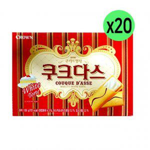 크라운 쿠크다스 화이트 토르테 128g 20개 1Box