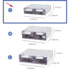 시스템 멀티박스小 163x164x47mm 1단 소품 서랍공구함