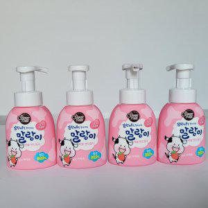 애경 샤워메이트 말랑카우 버블핸드워시 300ml 4개