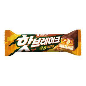 오리온 핫브레이크 땅콩카라멜 45g X 15입 (반품불가)