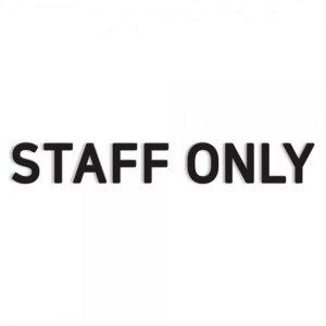 아트사인 STAFF ONLY 입체사인