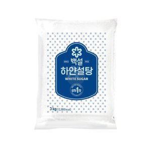 백설 하얀설탕 3kg 백설탕 업소용설탕 수제청만들기