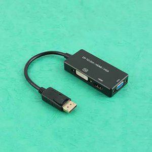 디스플레이 포트 컨버터(3 in 1) DP to HDMI/DVI//VGA