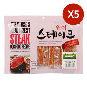 애견 연어 슬라이스 300g 5P 강아지 간식 사시미