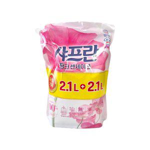 샤프란 핑크 센세이션 섬유유연제 2100ml + 2100ml