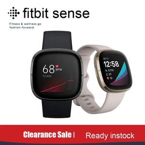 Fitbit Sense-고급 건강 FB512 피트니스 스마트워치, 스포츠 시계 피트니스 트래커 GPS 내장 피트니스 스마트워치