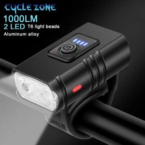 BK02 LED USB 충전식 자전거 조명, 6 가지 모드, MTB 손전등, 자전거 헤드라이트, 사이클링 자전거 전면 램프, T6