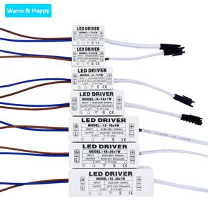 LED 정전류 드라이버 전원 장치, 드라이버 LED 변압기, 300mA 1-3w 4-7w 8-12w 18w 20w 18-25w 25-36w