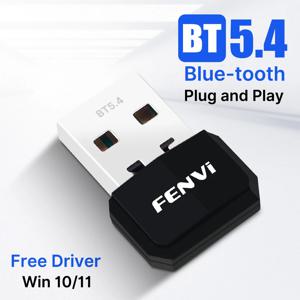 블루투스 어댑터 USB 블루투스 5.4, PC 동글 BT5.3 무선 마우스 키보드 음악 오디오 리시버 송신기, Win10/11 용