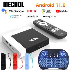 MECOOL 구글 TV 박스, KM7 플러스, 2GB DDR4 16GB, 안드로이드 11, 구글 인증, 4K Amlogic HDR10, 2.4G, 5G 와이파이 프리픽스, 최신 TV박스