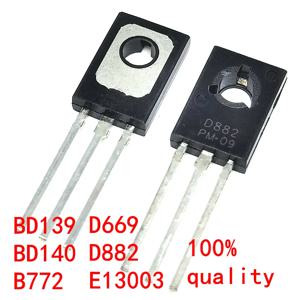 20PCS 트랜지스터 Triode to-126 BD139 BD140 D669 B772 D882 E13003 MJE13003 2SD669 2SB772 2SD882 D669A