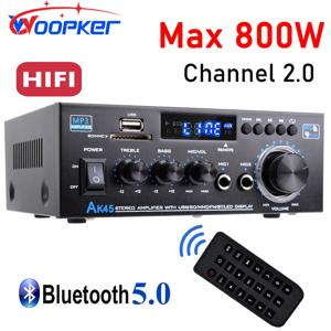 Woopker AK45 HiFi 디지털 앰프 최대 전력 90Wx2 채널 2.0 블루투스 서라운드 사운드 AMP 스피커 가정용 자동차