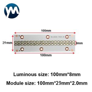 3535 UV LED 모듈, 경화용 석영 렌즈, 120W UV LED365nm 칩, 385nm 빛 405nm