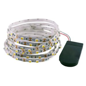 SMD 2835 3V LED 스트립 라이트, 단추 배터리 전원, DC 60LED/M 유연한 LED 테이프 램프, 방수 홈 장식, 8mm PCB, 0.5m, 1m, 2m