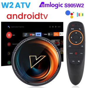 W2 ATV 안드로이드 TV 11.0 스마트 TV 박스, Amlogic S905W2 지지대, 구글 보이스 입력, 8K 비디오, 4K @ 60fps, AV1 듀얼 와이파이, BT4.0 미디어 플레이어