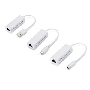 USB to RJ45 이더넷 케이블 분배기 확장 어댑터, 마이크로 USB 2.0, 100Mbps 네트워크 카드, 태블릿 노트북 PC 컴퓨터 안드로이드용