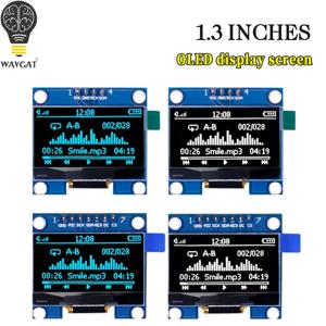 LCD LED 12864 디스플레이 스크린, 1.3 인치 OLED 모듈, 화이트, 블루, 128x64 SPI/IIC I2C SH1106, 4 핀, 7 핀, 128x64 베어 보드, 1.3 인치