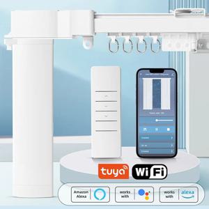Tuya 최신 짧은 스마트 와이파이 엔진 전동 커튼 코니스, 지능형 트랙 커튼 모터, 지지대 알렉사 구글 홈 앨리스